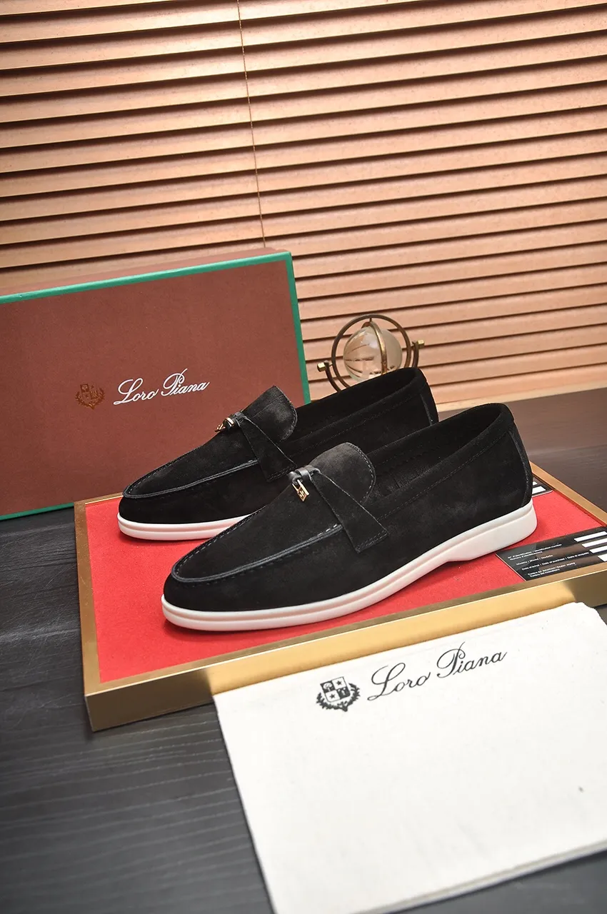 Men's shoes 💰400💶[𝐥𝐨𝐫𝐨 𝐏𝐢𝐚𝐧𝐚] [Couple model] High-end quality, affordable price, LP classic loafers, Italian treasure brand, the only brand that can match Hermès! Only after wearing it do we know that we can’t live up to our feet. Women’s code: 35-40 (customized sizes 34, 41, 42 are non-returnable) Men’s code: 38-44 (customized 45, 46, 47, 48 are non-refundable) Fabric: Customized imported cashmere Lining: Customized imported fetal cowhide Foot: Imported benzene-dyed calfskin Outsole: Exclusive original glass rubber outsole